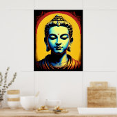 Vermittlung der Buddha Moderne Kunst Poster (Küche)