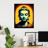 Vermittlung der Buddha Moderne Kunst Poster (Heimbüro)