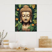 Vermittlung von Buddha Moderne Pixelkunst Poster (Küche)