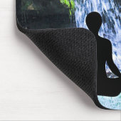 Vermittlung von Silhouette durch Wasserfall Mousepad (Ecke)