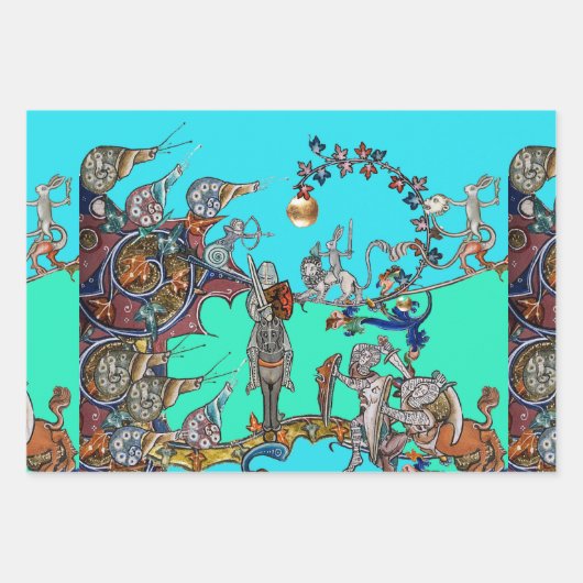 VERMITTLUNGSKRIEG, KNIGHTS, GIANT SNAILS GESCHENKPAPIER SET (Vorderseite 3)