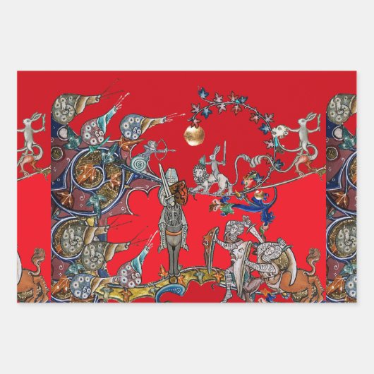 VERMITTLUNGSKRIEG, KNIGHTS, GIANT SNAILS GESCHENKPAPIER SET (Vorderseite 2)