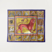 VERMITTLUNGSMITTELBESTIÄRE,LEOPARD,WALDTIERE WANDTEPPICH (Vorderseite (Horizontal))