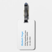 Vermögen bevorzugt das mutige - Reisender - Blau Gepäckanhänger (Rückseite vertikal)