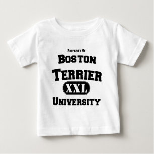 Vermögen der Boston Terrier University Baby T-shirt