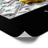 Vermögen - Goldbullionen und Dollarnoten Poster (Ecke)