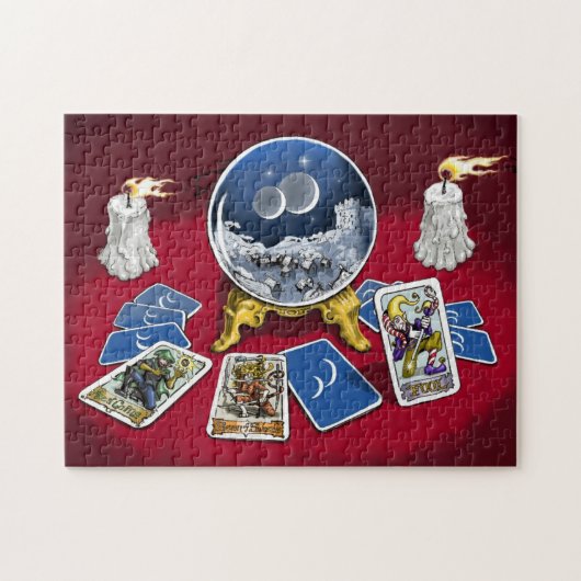 Vermögens-Erzähler-Tarot-Kristallball-Puzzlespiel Puzzle (Horizontal)