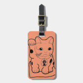 "Vermögens-Katze " Gepäckanhänger (Vorderseite vertikal)