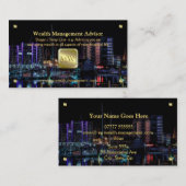 Vermögensberater, Goldene Namensschild, Yachtmarin Visitenkarte (Vorne/Hinten)