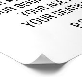 Vermögensübersicht Lebenslustiges Wirtschaftspatch Poster (Ecke)