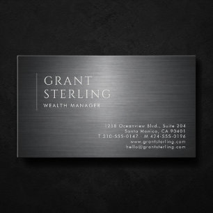 Vermögensverwalter Metallic Professional Visitenkarte
