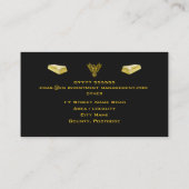 Vermögensverwaltungluxusgold auf schwarzem Phoenix Visitenkarte (Rückseite)