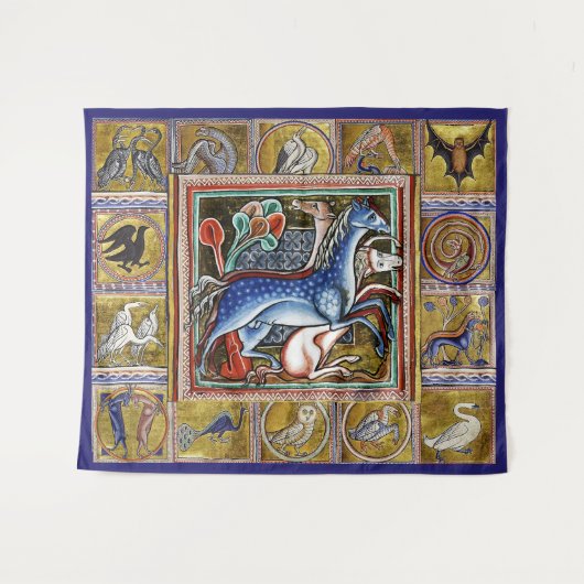 VERMÖGENSWERTE, PFERDE, WALDTIERE WANDTEPPICH (Vorderseite (Horizontal))