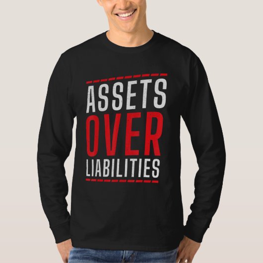 Vermögenswerte über Verbindlichkeiten Buchhalter T-Shirt (Vorderseite)