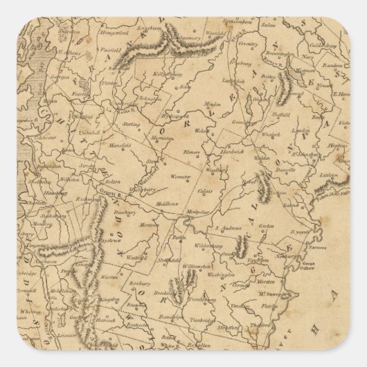 Vermont 5 quadratischer aufkleber (Vorderseite)