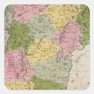 Vermont 7 quadratischer aufkleber