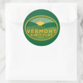 Vermont Ain't Flat Runder Aufkleber (Tasche)