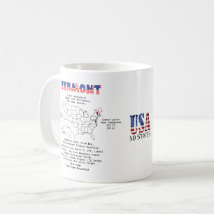 Vermont American Staat auf einer Karte und nützlic Kaffeetasse