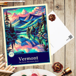 Vermont | Anime Style Cel Schattenkarte Postkarte