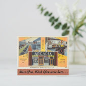 Vermont, Arcadia Restaurant, Burlington Postkarte (Stehend Vorderseite)