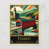 Vermont | Art Deco Postkarte (Vorderseite)