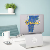Vermont Aufkleber (Laptop auf Schreibtisch)