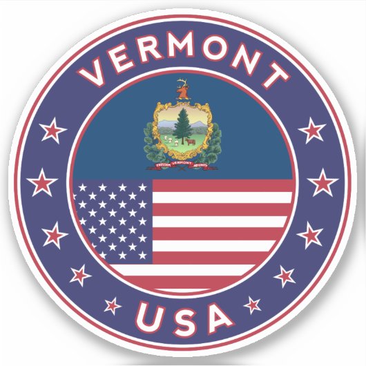 Vermont Aufkleber (Vorderseite)