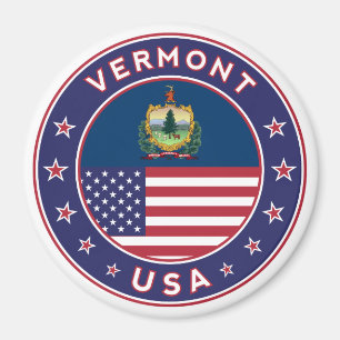 Vermont Aufkleber, Handy, Totbeutel, Wanduhr Magnet
