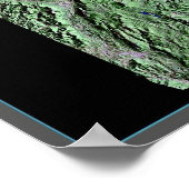 Vermont aus dem Satellitenplakat Poster (Ecke)