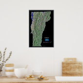 Vermont aus dem Satellitenplakat Poster (Küche)