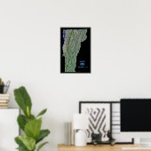 Vermont aus dem Satellitenplakat Poster (Heimbüro)