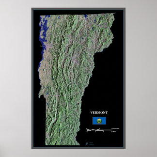 Vermont aus dem Satellitenplakat Poster