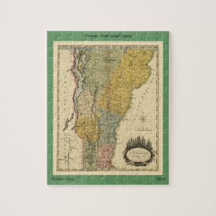 Vermont, Aus der aktuellen Umfrage - Vintage Karte Puzzle
