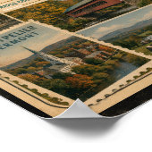 Vermont Authentischer Vintage-Stil Poster (Ecke)