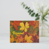 Vermont Autumn Leaves Postcard Postkarte (Stehend Vorderseite)