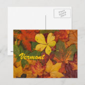 Vermont Autumn Leaves Postcard Postkarte (Vorne/Hinten)