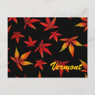 Vermont Autumn Leaves Postcard Postkarte
