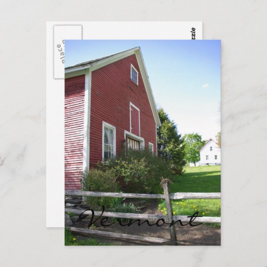Vermont Barn Postcard Postkarte (Vorne/Hinten)