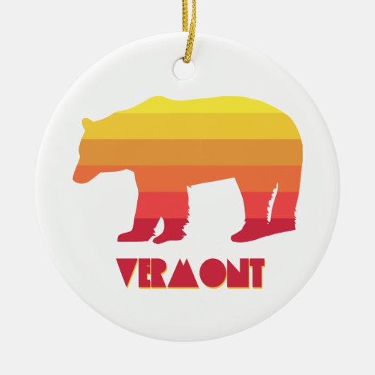 Vermont Bear Keramik Ornament (Vorne)