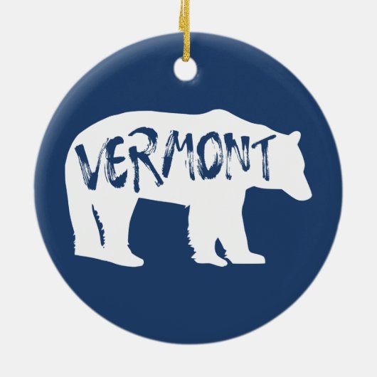 Vermont Bear Keramik Ornament (Hinten)