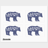 Vermont Bear Rechteckiger Aufkleber (Blatt)