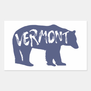 Vermont Bear Rechteckiger Aufkleber
