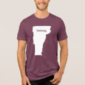 Vermont Belong Staat Karte Tri-Blend Shirt (Vorderseite)
