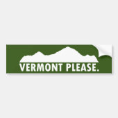 Vermont Bitte Autoaufkleber (Vorne)