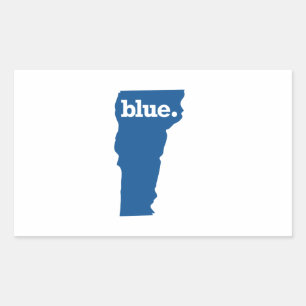 VERMONT BLAUER STAAT RECHTECKIGER AUFKLEBER
