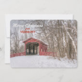Vermont-Brücken-Schablonen-Weihnachtskarte Feiertagskarte (Vorderseite)