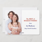 Vermont-Brücken-Schablonen-Weihnachtskarte Feiertagskarte (Rückseite)