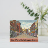 Vermont, Church Street, Burlington Postkarte (Stehend Vorderseite)