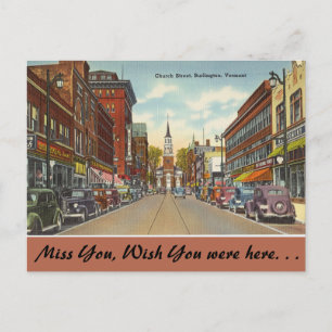 Vermont, Church Street, Burlington Postkarte