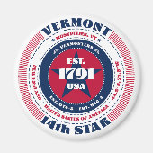 Vermont Circle Typografy Souvenir Magnet (Vorne)